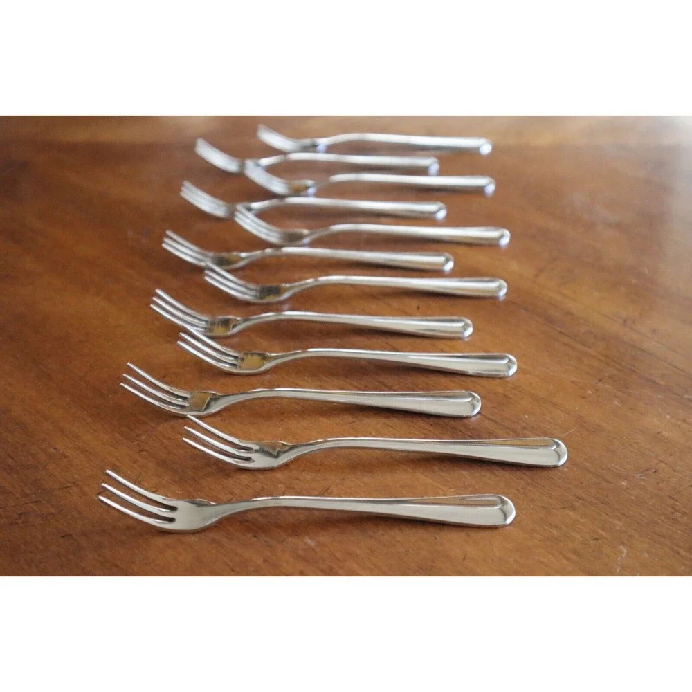 Lot of 12x Towle ASHLEY Stainless Supreme Korea Cocktail Seafood Fork Flatware